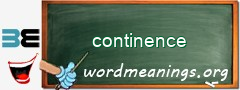 WordMeaning blackboard for continence